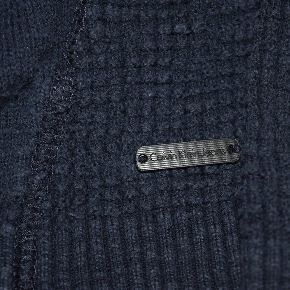 Blue Calvin Klein Quarter Zip Sweater - Picture 5 of 5